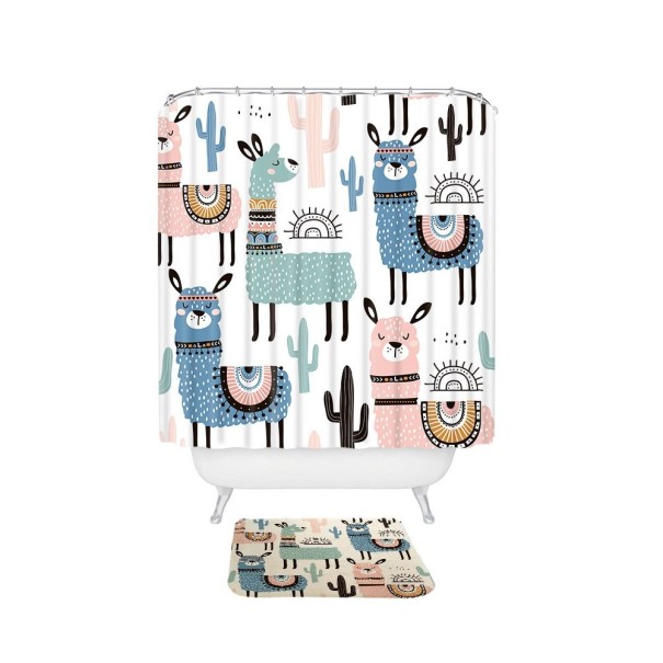 Bruseforhæng og måtte med lama 2 stk. S 6