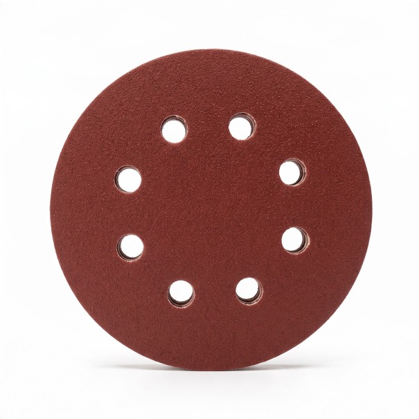 Brusné papíry 125 mm na suchý zip 10 ks Zrnitost 1500 S 8 otvory Oxid hlinitý Červenohnědé Pro excentrickou brusku Na dřevo i kov 1