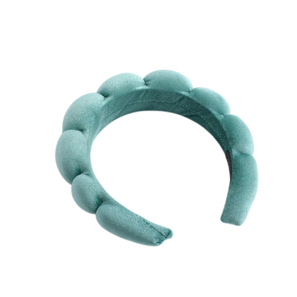 Bubblig hårband 17,5 x 16,8 x 3,7 cm Polstrat bubblig hårband Mjukt 3D dam- och flickhåraccessoar modeaccessoar grön