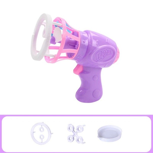 Bublifuk electric în formă de unicorn cu recipient pentru soluție de bule pentru copii trei variante de culoare violet, roz, albastru violet