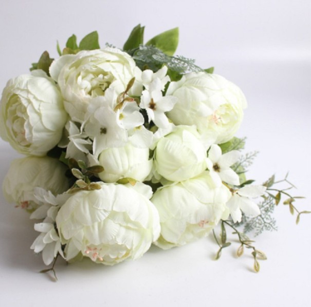 Buchet decorativ de bujori 23