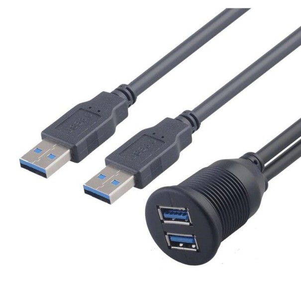 Buchse 2x USB mit Kabel A2883 1 m