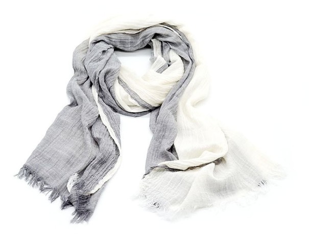 Bufanda bicolor para hombre J2051 blanco
