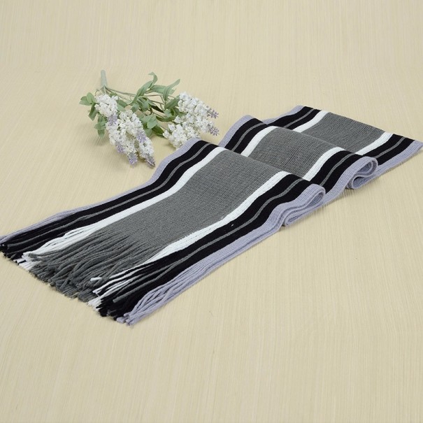 Bufanda de invierno de moda para hombre J755 gris