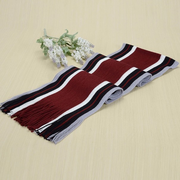 Bufanda de invierno de moda para hombre J755 rojo