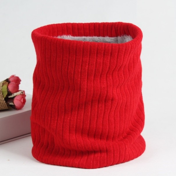Bufanda de invierno de punto rojo