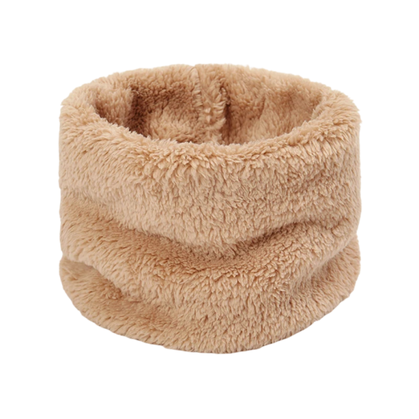 Bufanda de mujer peluda 25 x 15 cm Cuello cálido y suave de poliéster fino Accesorio elegante de invierno para uso diario y ocasiones especiales beige