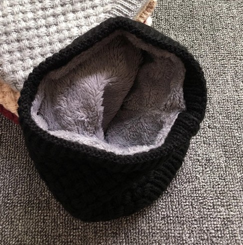 Bufanda de punto de invierno para niños J881 negro