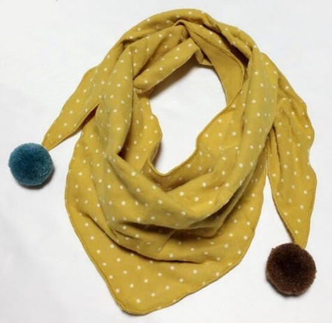 Bufanda infantil con pompones J597 16