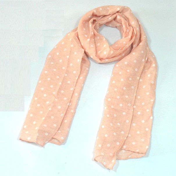 Bufanda infantil de invierno con lunares J870 rosa