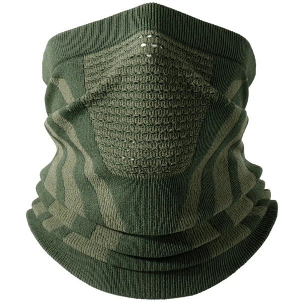 Bufanda unisex 40 x 22 cm Cuello térmico de poliéster Pasamontañas para deportes de invierno Bufanda suave protectora para esquí, senderismo y uso diario verde