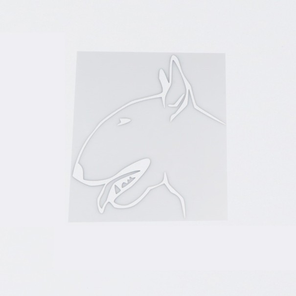 Bull Terrier Car Sticker silver