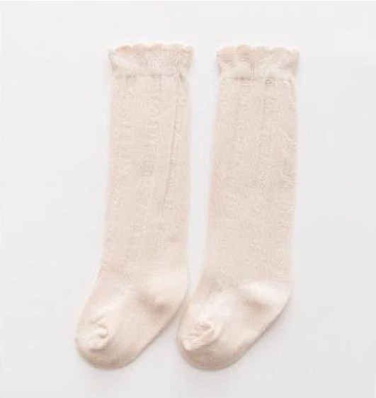 Bunte Kniestrümpfe für Mädchen beige 1-3 Jahre