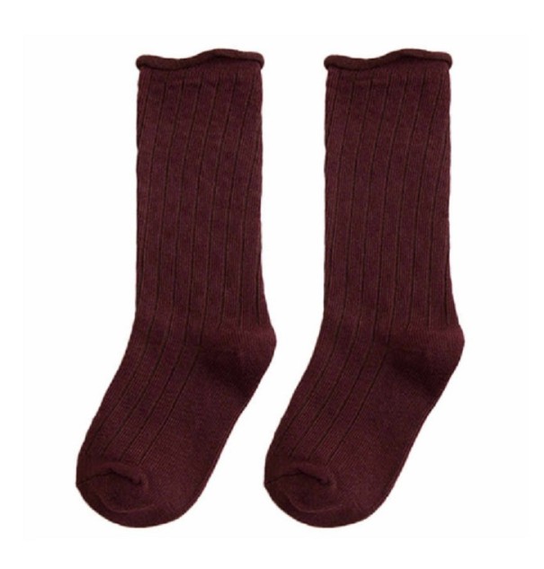 Bunte Mädchensocken weinrot 0-3 Jahre