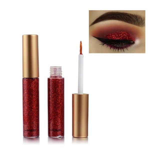 Bunter Glitzer-Eyeliner rot