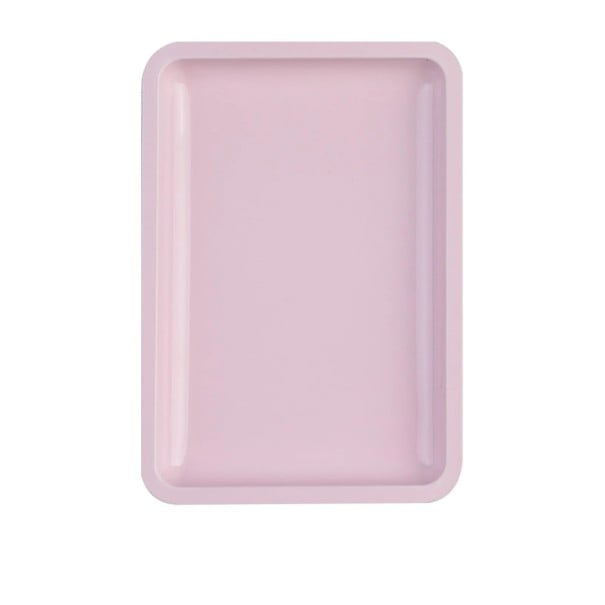 Bunter Metallteller 15x13 cm rechteckiges Ablageblech aus rostfreiem Stahl mehrere Farben universelle Verwendung Ablageschale Haushalt rosa