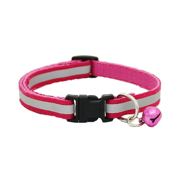 Buntes Halsband mit Glöckchen für Hunde und Katzen rosa