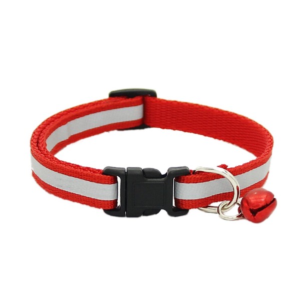 Buntes Halsband mit Glöckchen für Hunde und Katzen rot