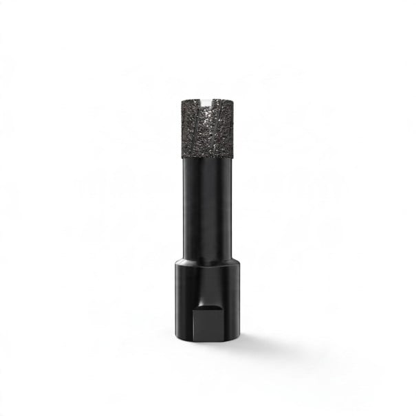 Burghiu diamantat 12 mm cu filet M10 pentru polizor unghiular Diamant sudat Negru Vârfuri uscate pentru plăci, faianță, marmură, granit și sticlă 1