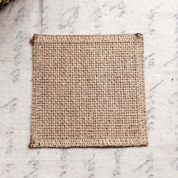 Burlap bordstabletter 4 st L