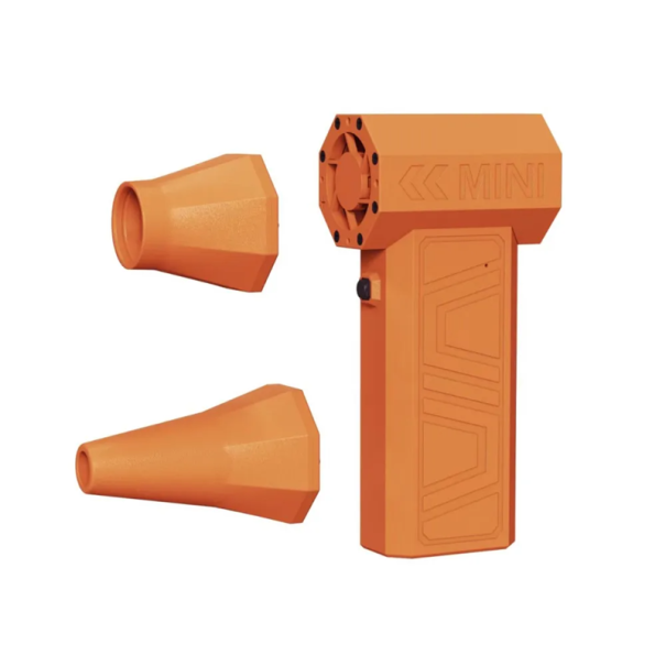 Bürstenloser Turbolüfter 200.000 U/min Leistungsstarker Handstaubsauger Starker Wind 52 m/s USB-C-Aufladung 8,4 V 100 W Staubreinigung orange
