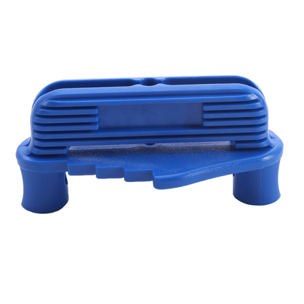Buscador de línea central de tablero 100 x 50 x 58 mm Marcado preciso del centro del tablero Plantilla de madera Hasta 64 mm de ancho azul