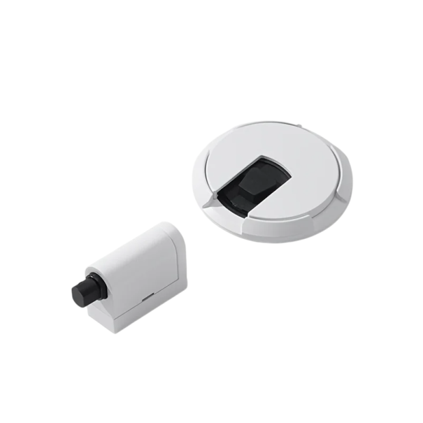 Butée de porte en métal poli Butée métallique moderne pour chambres et salles de bains Design élégant Blocage de porte Protection des murs blanc