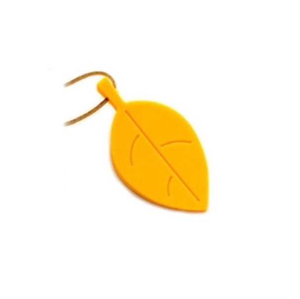 Butée de porte en silicone en forme de feuille orange