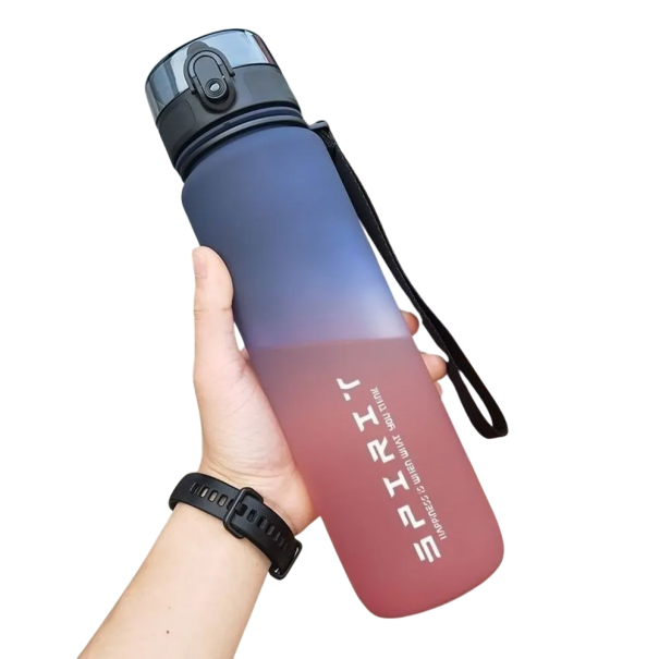 Butelka na wodę sportową 500 ml Lekka i wytrzymała butelka fitnessowa Ergonomiczna konstrukcja z szczelną pokrywką Praktyczna butelka czerwony