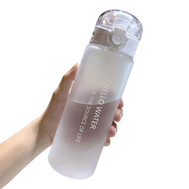 Butelka na wodę sportową 780 ml Lekka butelka do picia do ćwiczeń Trwała butelka nawadniająca z szczelną pokrywką Ergonomiczna konstrukcja Szeroka szyjka biały