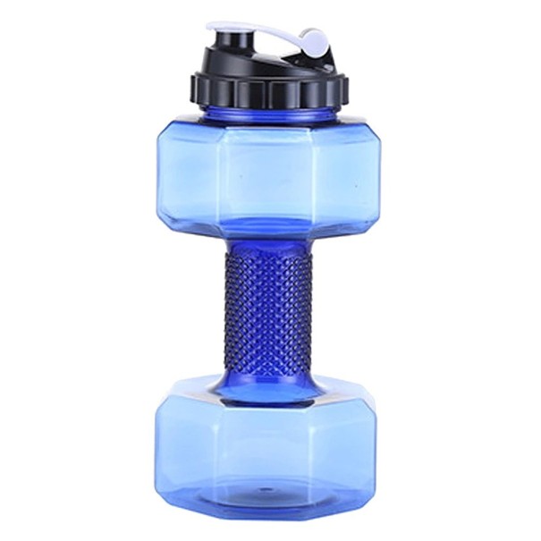 Butelka na wodę w kształcie hantli 2200 ml niebieski