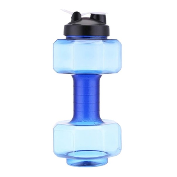 Butelka na wodę w kształcie hantli 2600 ml niebieski