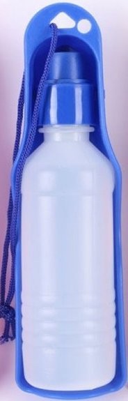 Butelka podróżna dla psów - 500 ml niebieski