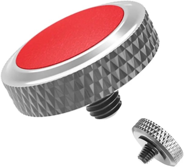 Buton de declanșare a aparatului foto Culoare argintie pentru Fujifilm X-T5 X-T4 X-T3 X-T30 X-E5 X-E3 X-PRO3 X100VI V roșu