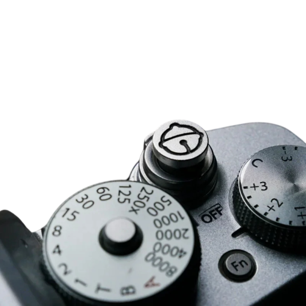 Buton metalic de declanșare 1,5 cm Rotund argintiu cu motiv de clopoțel pentru Sony A7C2 Fujifilm XT50 X100VI Xhalf XM5 XE4 Nikon ZF Leica 1