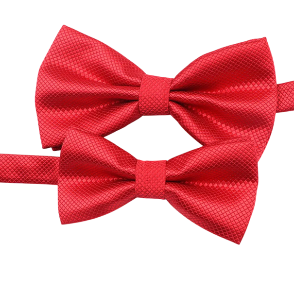 Butterfly-sæt til forældre og børn Elegant herre- og børnebutterfly-sæt til sociale begivenheder Familiematchende accessories Stilfulde slips rød