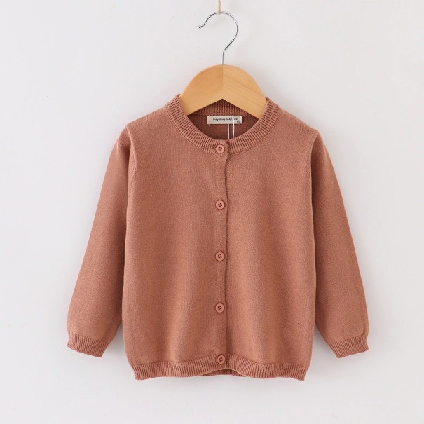 Button-Down-Pullover für Kinder L592 hellbraun 7