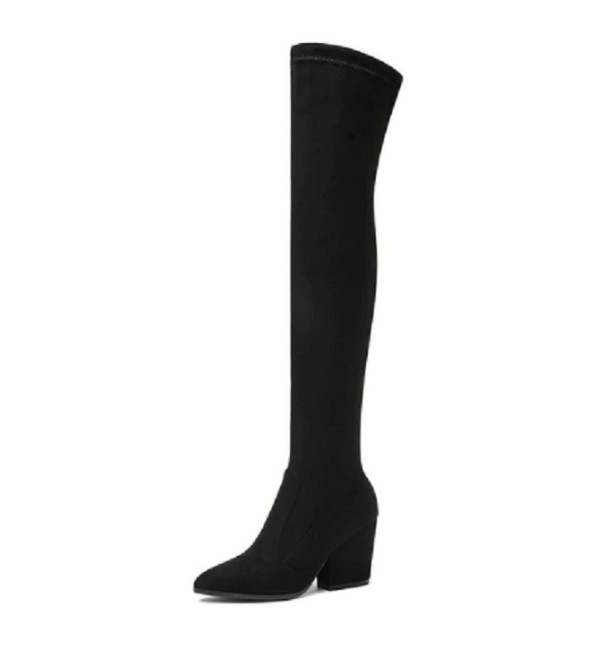 Buty damskie powyżej kolan A679 czarny 43