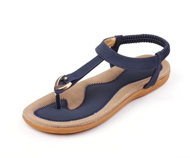 Buty letnie damskie - Sandały ciemnoniebieski 35