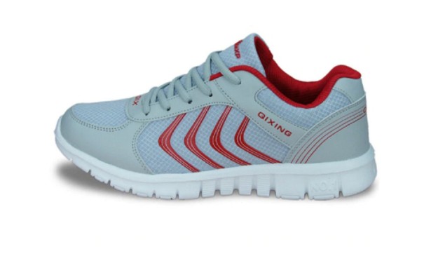 Buty sportowe A2695 szaro-czerwony 42