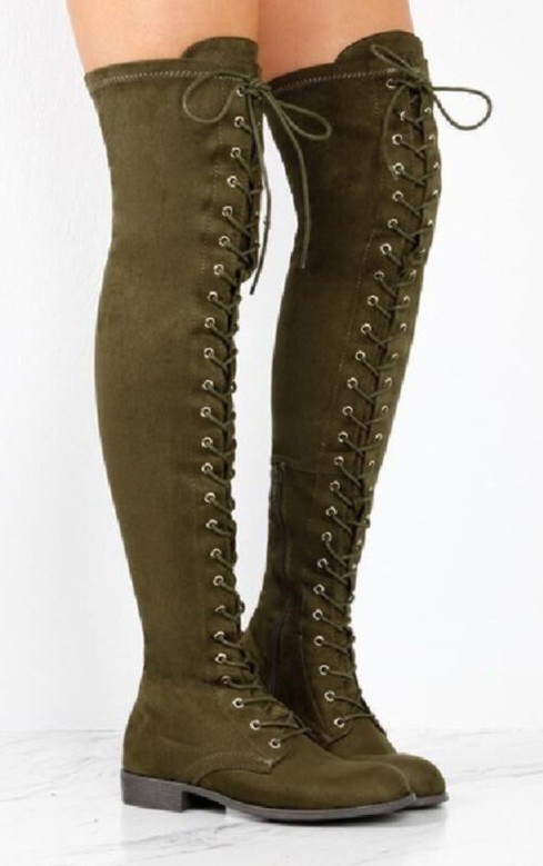 Buty sznurowane J2752 zieleń wojskowa 40