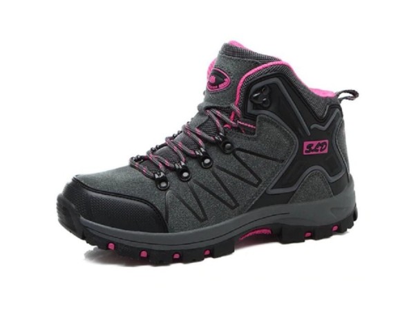 Buty trekkingowe szaro-różowy 37