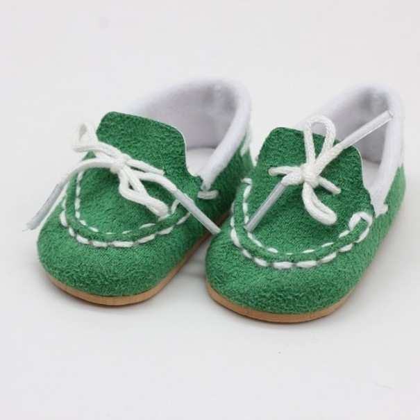 Buty ze sznurowadłami dla lalki zielony