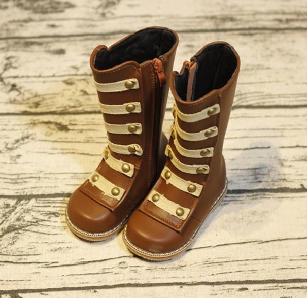 Buty zimowe dziewczęce brązowy 22
