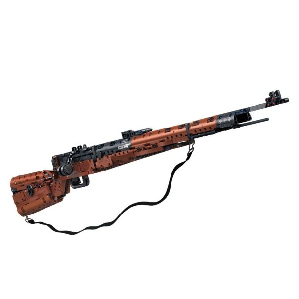 Byggesæt riffel Kar98k 107 cm 1206 dele Foldbart modelvåben Anden Verdenskrig Historisk våben For børn og voksne 1