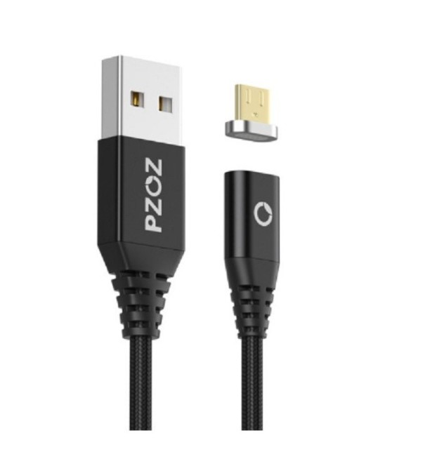 C típusú mágneses kábel, Apple-hez, micro USB J1380 fekete 1 m micro USB