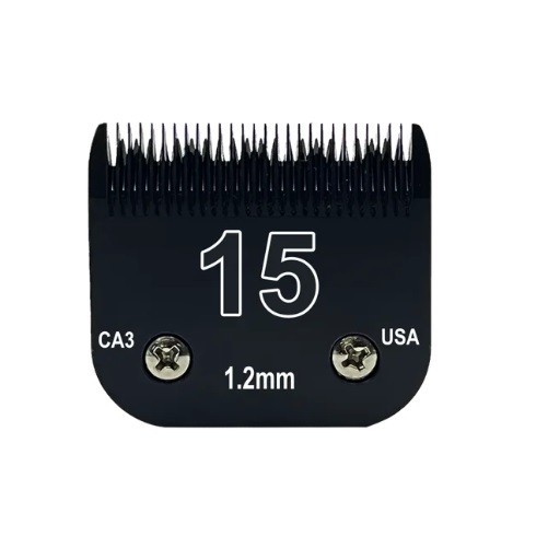 Cabeça de corte de substituição para máquinas Andis, Wahl, Oster, Furzone, Laube, Heiniger e Conair Cabeça de aço profissional para corte de animais 1,2 mm Modelo 15 1