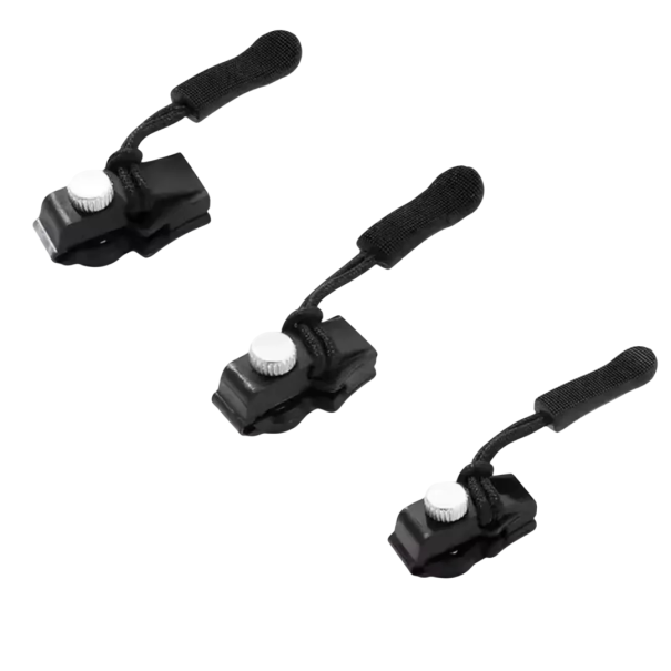 Cabeça de fecho de correr universal removível para bagagens 8–12×24–26 mm plástico e metal preta substituto para malas e sacos de viagem 1