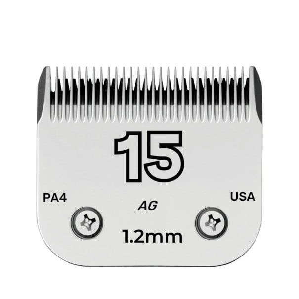 Cabezal de corte de repuesto para máquinas Andis, Oster, Wahl, Heiniger y Conair para el corte de animales 1,2 mm Modelo 15 1