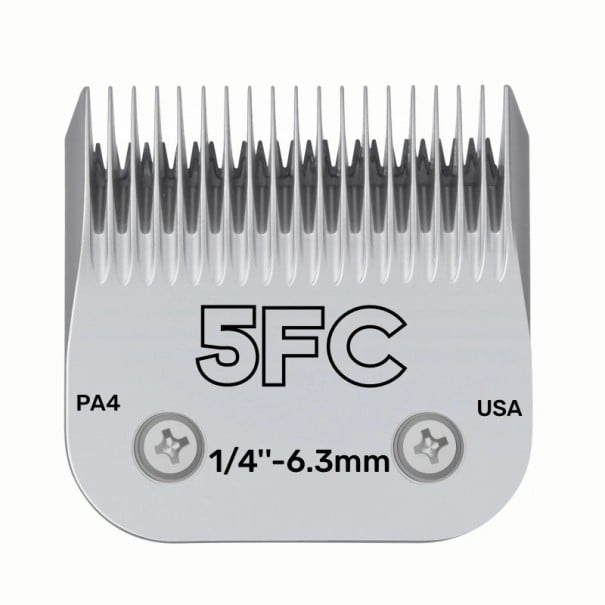 Cabezal de corte de repuesto para máquinas Andis, Oster, Wahl, Heiniger y Conair para el corte de animales 6,3 mm Modelo 5FC 1